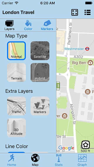 App screenshot - Map